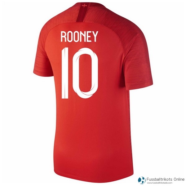 England Trikot Auswarts Rooney 2018 Rote Fussballtrikots Günstig